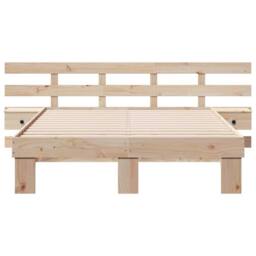 Berkfield Home Modern with Drawer Brown 120 x 190 cm Solid pine wood in Beige - thumbnail 5