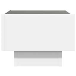 Berkfield Home Side Table with LED White 40x40x30 cm Engineered Wood - Size: 40 x 40 x 30 cm - thumbnail 6