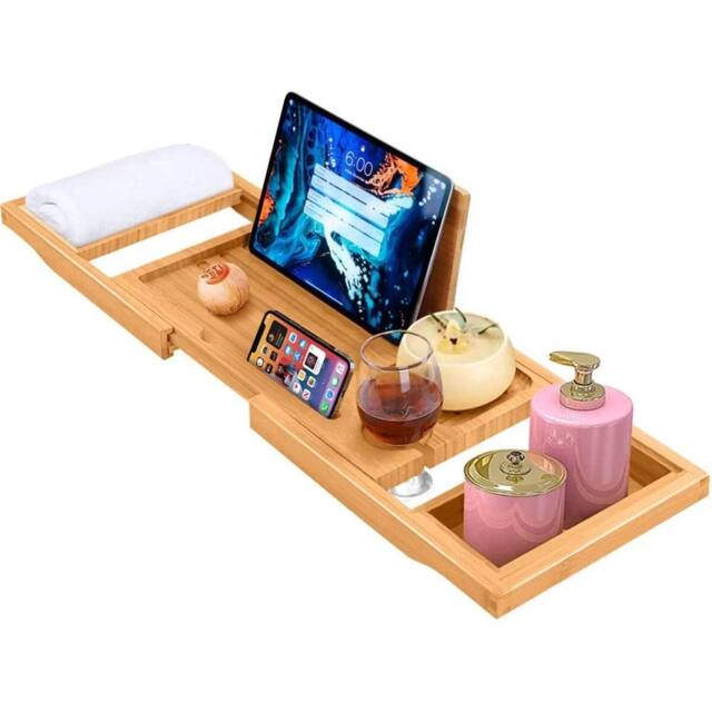 Nordara Bathtub Caddy Bath Bridge Tray Rack in Brown - image 1