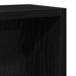Berkfield Home CD Cabinets 2 pcs Black Oak 21x16x93.5 cm Engineered Wood - thumbnail 8