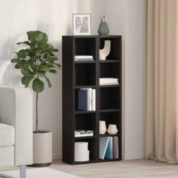 Berkfield Home CD Cabinets 2 pcs Black Oak 21x16x93.5 cm Engineered Wood - thumbnail 2