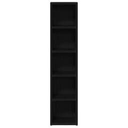 Berkfield Home CD Cabinets 2 pcs Black Oak 21x16x93.5 cm Engineered Wood - thumbnail 5