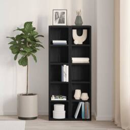 Berkfield Home CD Cabinets 2 pcs Black Oak 21x16x93.5 cm Engineered Wood - thumbnail 3