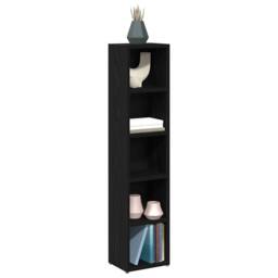 Berkfield Home CD Cabinets 2 pcs Black Oak 21x16x93.5 cm Engineered Wood - thumbnail 4