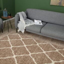 THE RUGS Soft Moroccan Shaggy Rugs & Runners Beige & Ivory Living Room - Size: 80 cm x 150 cm - thumbnail 4