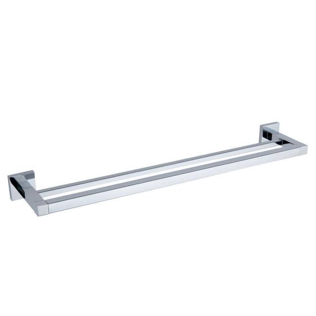 Bathroom Kingdom Sydney Chrome Square Double Towel Rail in Silver - image 1