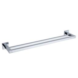 Bathroom Kingdom Sydney Chrome Square Double Towel Rail in Silver - thumbnail 1
