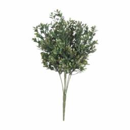 Lemon Pavilion Furniture and Decor Red Tipped Leaf Spray Artificial Plant, L26 x W26 x H39 cm - Green/Red in Green - thumbnail 4