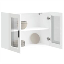 Berkfield Home Kitchen Wall Cabinet with Glass Door Porto White - thumbnail 5