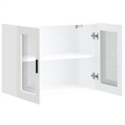 Berkfield Home Kitchen Wall Cabinet with Glass Door Porto White - thumbnail 6