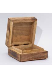 KDMD Teal Mushroom Design Big Square Storage Box 15x17.5x8cm - Size: 15x17.5x8 cm - thumbnail 2