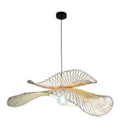CGC Lighting 'Tulul' Duo 80cm & 56cm Natural Bamboo Wave Easy Fit Lampshade - thumbnail 9