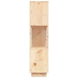 Berkfield Home Beautiful Book Cabinet/Room Divider 80x25x101 cm Solid Wood Pine in Light Tan - Size: 80 x 25 x 101 cm - thumbnail 6