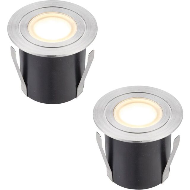 Loops 2 PACK Recessed IP67 Guide Light - 1.2W Warm White LED - Stainless Steel in Metallics - image 1