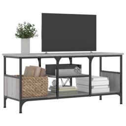 Berkfield Home TV Cabinet Grey Sonoma 100x35x45 cm Engineered Wood&Iron - Size: 100 x 35 x 45 cm - thumbnail 3