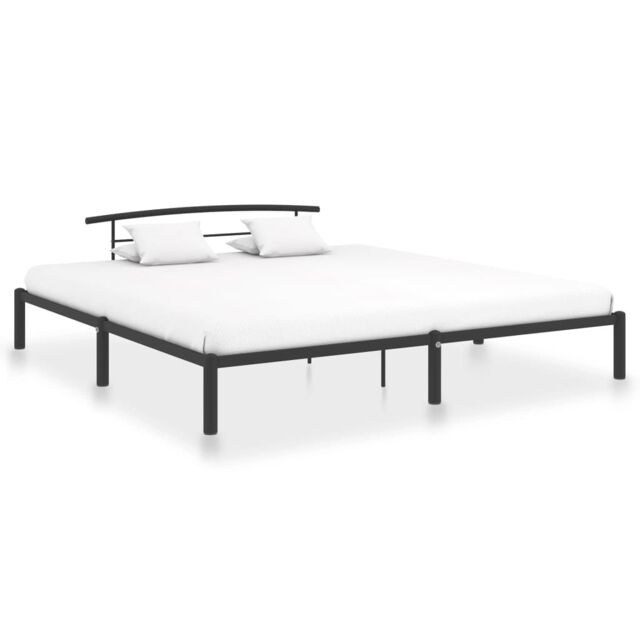 Berkfield Home Bed Frame Black Metal 200x200 cm - image 1
