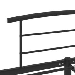 Berkfield Home Bed Frame Black Metal 200x200 cm - thumbnail 5