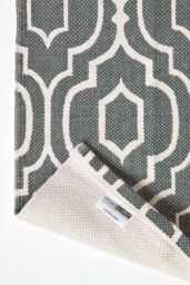 Homescapes Riga 100% Cotton Printed Patterned Rug in Grey - Size: 120 cm x 170 cm - thumbnail 5
