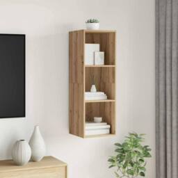 Berkfield Home TV Cabinet Artisan oak 37 x 37 x 107 cm Engineered wood in Brown - thumbnail 2