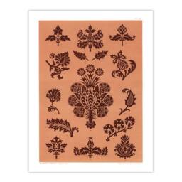 Artery8 GA & MA Audsley Framed Wall Art Print Medieval Botanical Pattern in Pink - Size: A4 - thumbnail 3