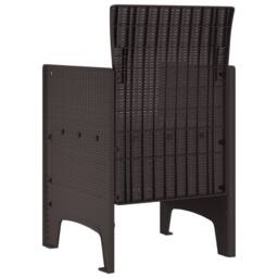 Berkfield Home Garden Chair Set of 2 Brown Rattan Standard Durable - thumbnail 5