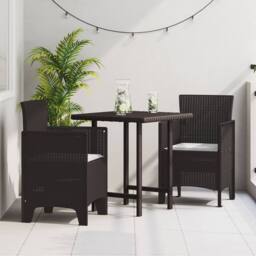 Berkfield Home Garden Chair Set of 2 Brown Rattan Standard Durable