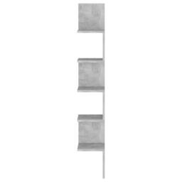 Berkfield Home Wall Corner Shelf Concrete Grey 20x20x127.5 cm Engineered Wood - thumbnail 4