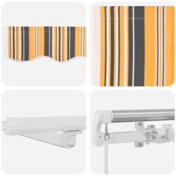 Berkfield Home Manual Retractable Awning with LED Multicolour Stripe 350x250 cm - thumbnail 8