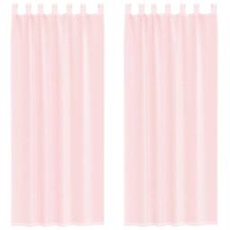 Berkfield Home Voile Curtains with Loops 2 pcs Light Pink 140x260 cm - thumbnail 1