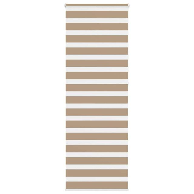 Berkfield Home Zebra Blind Sand Brown 75x230 cm Fabric Width 70.9 cm Polyester - image 1