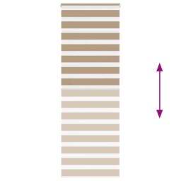 Berkfield Home Zebra Blind Sand Brown 75x230 cm Fabric Width 70.9 cm Polyester - thumbnail 5
