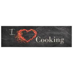 Berkfield Home Kitchen Rug Washable Cooking Black 45x150 cm Velvet