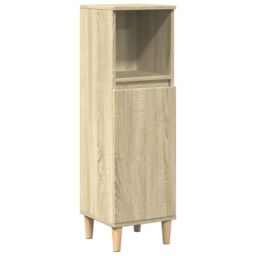Berkfield Home 3 Piece Bathroom Furniture Set Sonoma Oak Engineered Wood in Brown - thumbnail 6