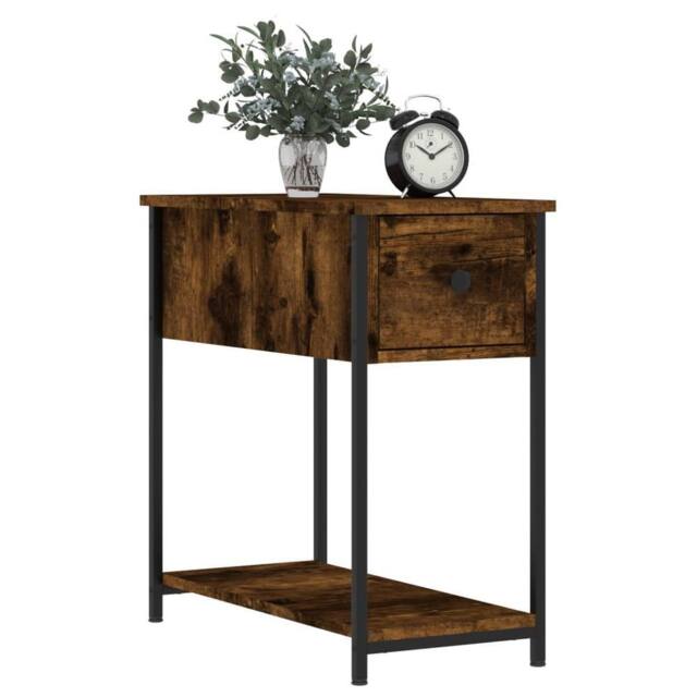 Berkfield Home Durable Bedside Cabinets 2 pcs Smoked Oak 30x60x60 cm Engineered Wood in Brown - Size: 30 x 60 x 60 cm - image 1