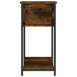 Berkfield Home Durable Bedside Cabinets 2 pcs Smoked Oak 30x60x60 cm Engineered Wood in Brown - Size: 30 x 60 x 60 cm - thumbnail 6