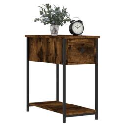 Berkfield Home Durable Bedside Cabinets 2 pcs Smoked Oak 30x60x60 cm Engineered Wood in Brown - Size: 30 x 60 x 60 cm - thumbnail 1