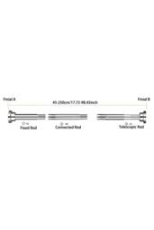 Living and Home Stainless Steel Telescopic Curtain Rod in Silver - Size: 90 cm - thumbnail 9