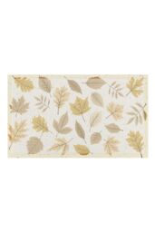 Artsy Mats Autumn Neutral Leaves Indoor Outdoor Doormat (70 x 40cm) in Beige - Size: 40 cm x 70 cm - thumbnail 2