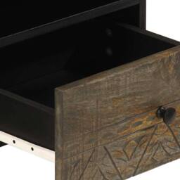 Berkfield Home Coffee Table Light Grey 80x54x40 cm Solid Wood Mango - Size: 80 x 54 x 40 cm - thumbnail 7