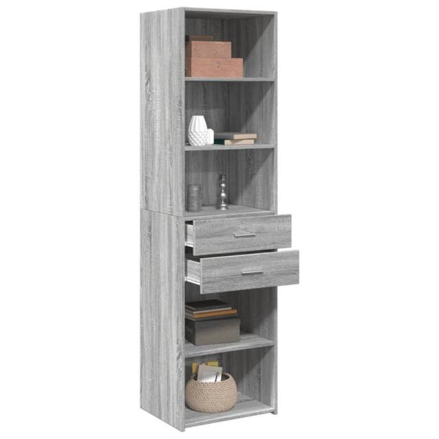 Berkfield Home Highboard Grey Sonoma 50x42.5x185 cm Engineered Wood - image 1