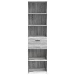 Berkfield Home Highboard Grey Sonoma 50x42.5x185 cm Engineered Wood - thumbnail 4