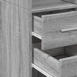 Berkfield Home Highboard Grey Sonoma 50x42.5x185 cm Engineered Wood - thumbnail 7