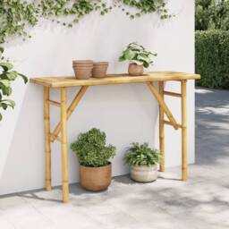 Berkfield Home Console Table 115x39x75 cm Bamboo in Brown - Size: 115 x 39 x 75 cm