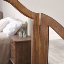 Melody Maison Dark Wood Triple Dressing Table Mirror - Ashwell Range in Dark Brown - thumbnail 5