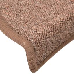 Berkfield Home Carpet Stair Treads 15 pcs Brown 56x17x3 cm - Size: Medium - thumbnail 7