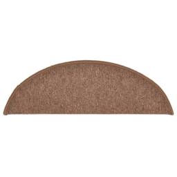 Berkfield Home Carpet Stair Treads 15 pcs Brown 56x17x3 cm - Size: Medium - thumbnail 6