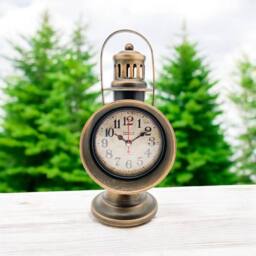 SPETLEK Mantel Clock Large 29 cm Metal Retro Home Decor in Bronze - Size: 100 cm x 15 cm - thumbnail 4