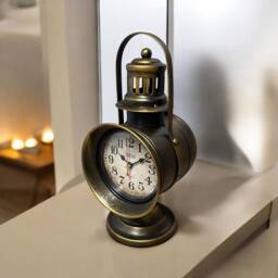 SPETLEK Mantel Clock Large 29 cm Metal Retro Home Decor in Bronze - Size: 100 cm x 15 cm - thumbnail 6