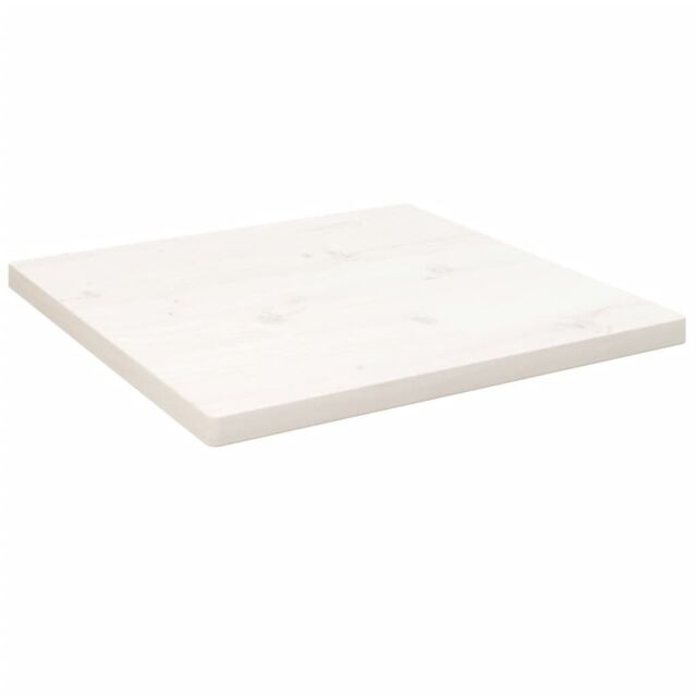Berkfield Home Table Top White 40x40x2.5 cm Solid Wood Pine Square - image 1