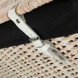 Red Hamper 60cm White Wash Chest Picnic Basket with Black Cotton Lining - thumbnail 3